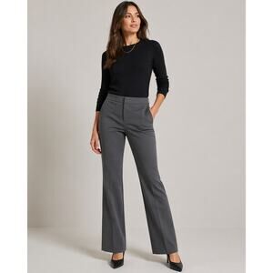 GAP Gray Straight Flare Dress Pants Sz 8 NWT Stretch Work Career Trousers